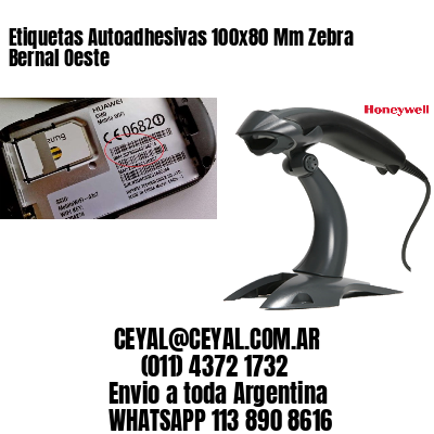 Etiquetas Autoadhesivas 100x80 Mm Zebra  Bernal Oeste 