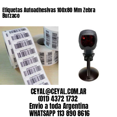 Etiquetas Autoadhesivas 100x80 Mm Zebra  Burzaco 