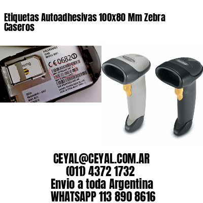 Etiquetas Autoadhesivas 100x80 Mm Zebra  Caseros 