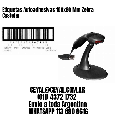 Etiquetas Autoadhesivas 100x80 Mm Zebra  Castelar 