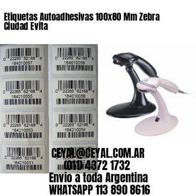 Etiquetas Autoadhesivas 100x80 Mm Zebra  Ciudad Evita 