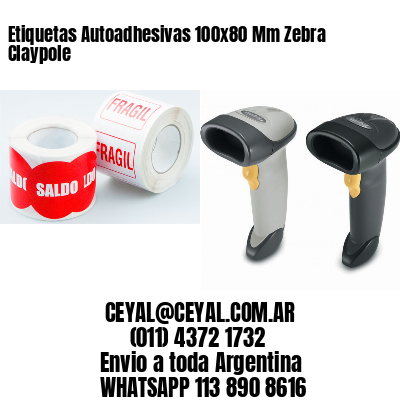 Etiquetas Autoadhesivas 100x80 Mm Zebra  Claypole 