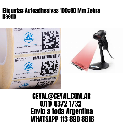 Etiquetas Autoadhesivas 100x80 Mm Zebra  Haedo 