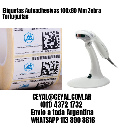 Etiquetas Autoadhesivas 100x80 Mm Zebra  Tortuguitas 
