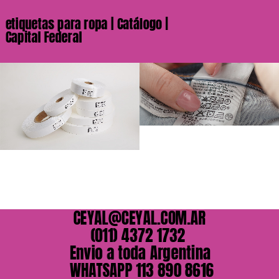 etiquetas para ropa | Catálogo | Capital Federal