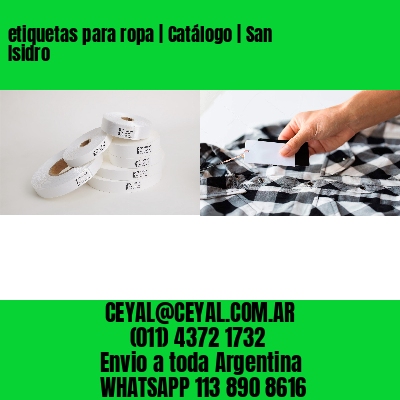 etiquetas para ropa | Catálogo | San Isidro