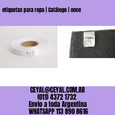etiquetas para ropa | Catálogo | once