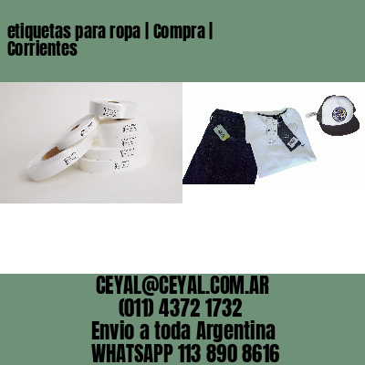 etiquetas para ropa | Compra | Corrientes