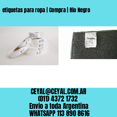 etiquetas para ropa | Compra | Rio Negro