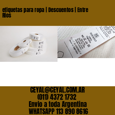 etiquetas para ropa | Descuentos | Entre Rios