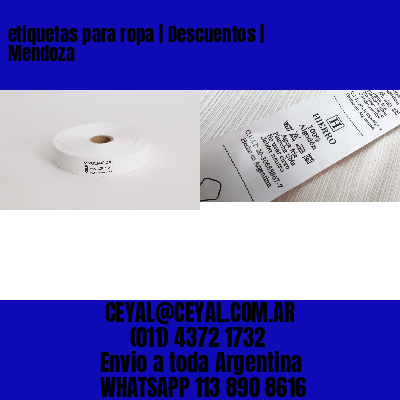 etiquetas para ropa | Descuentos | Mendoza
