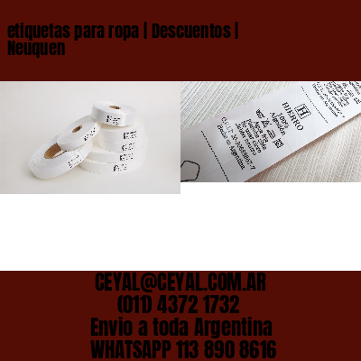 etiquetas para ropa | Descuentos | Neuquen