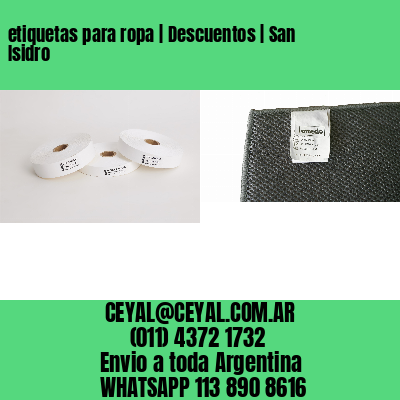 etiquetas para ropa | Descuentos | San Isidro