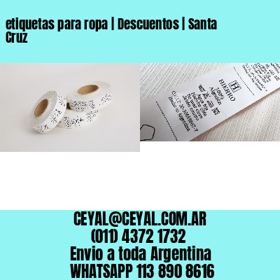 etiquetas para ropa | Descuentos | Santa Cruz