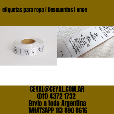 etiquetas para ropa | Descuentos | once