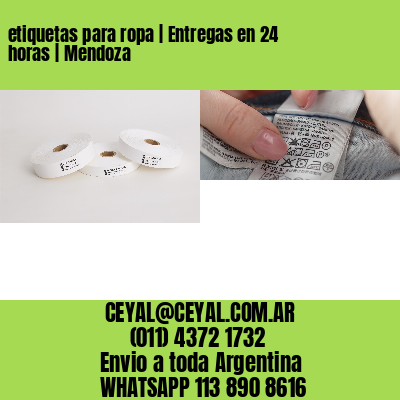 etiquetas para ropa | Entregas en 24 horas | Mendoza