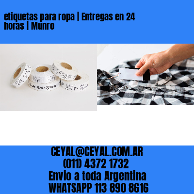 etiquetas para ropa | Entregas en 24 horas | Munro
