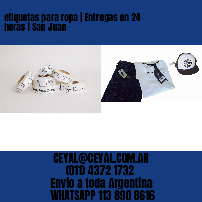 etiquetas para ropa | Entregas en 24 horas | San Juan