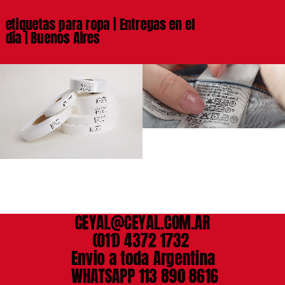 etiquetas para ropa | Entregas en el día | Buenos Aires
