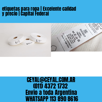 etiquetas para ropa | Excelente calidad y precio | Capital Federal