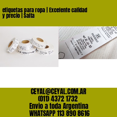 etiquetas para ropa | Excelente calidad y precio | Salta