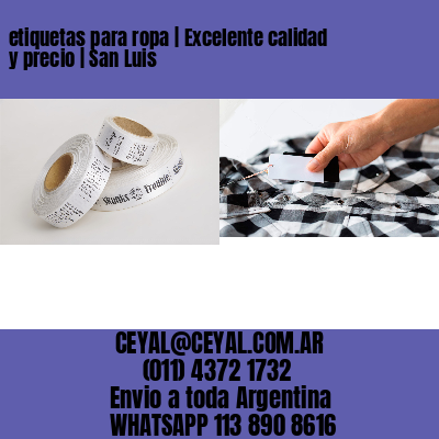 etiquetas para ropa | Excelente calidad y precio | San Luis