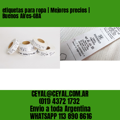 etiquetas para ropa | Mejores precios | Buenos Aires-GBA