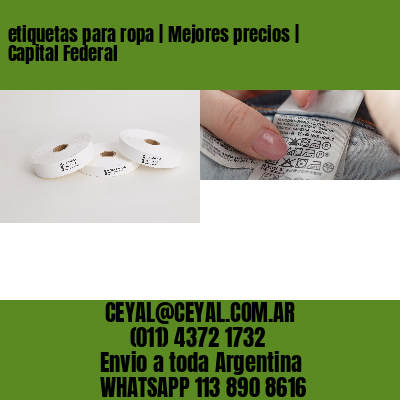 etiquetas para ropa | Mejores precios | Capital Federal