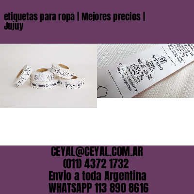 etiquetas para ropa | Mejores precios | Jujuy
