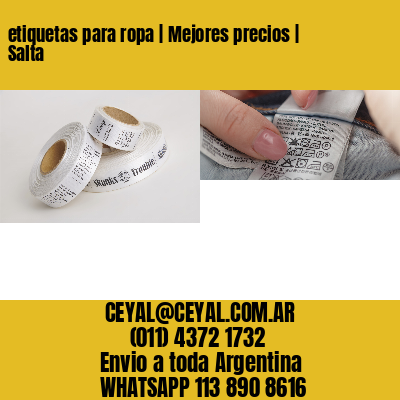 etiquetas para ropa | Mejores precios | Salta