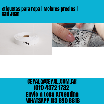 etiquetas para ropa | Mejores precios | San Juan