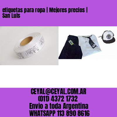 etiquetas para ropa | Mejores precios | San Luis