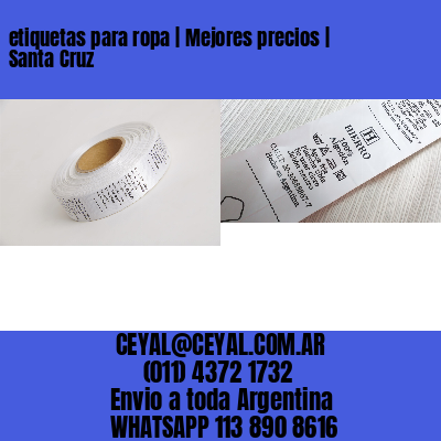etiquetas para ropa | Mejores precios | Santa Cruz