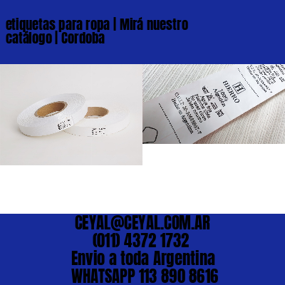 etiquetas para ropa | Mirá nuestro catálogo | Cordoba