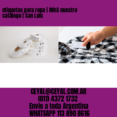 etiquetas para ropa | Mirá nuestro catálogo | San Luis