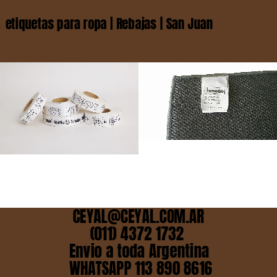 etiquetas para ropa | Rebajas | San Juan