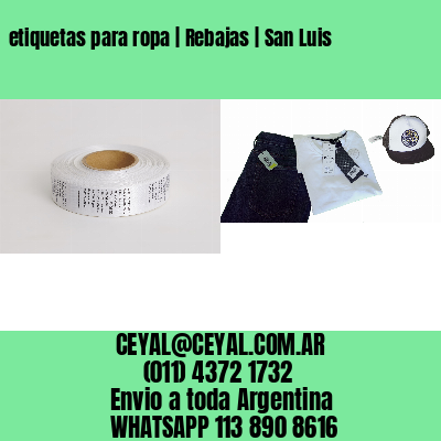etiquetas para ropa | Rebajas | San Luis