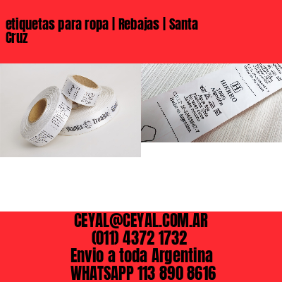 etiquetas para ropa | Rebajas | Santa Cruz