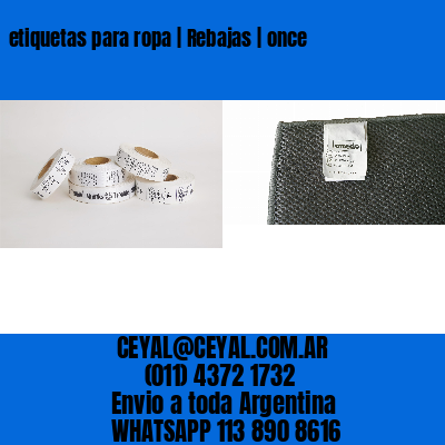 etiquetas para ropa | Rebajas | once
