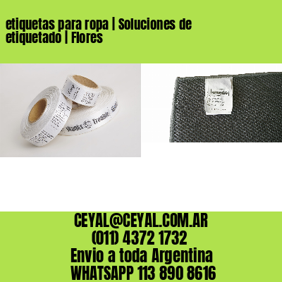etiquetas para ropa | Soluciones de etiquetado | Flores