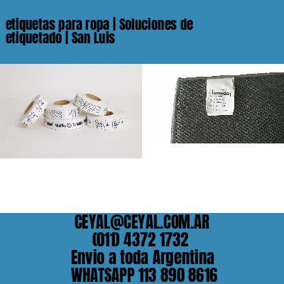 etiquetas para ropa | Soluciones de etiquetado | San Luis