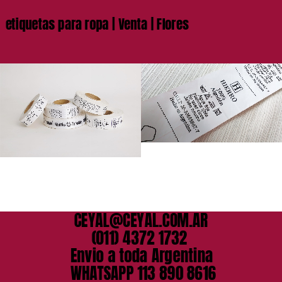 etiquetas para ropa | Venta | Flores