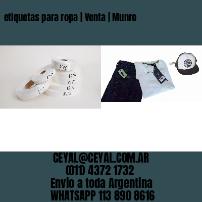 etiquetas para ropa | Venta | Munro
