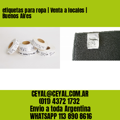 etiquetas para ropa | Venta a locales | Buenos Aires