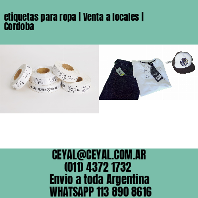 etiquetas para ropa | Venta a locales | Cordoba