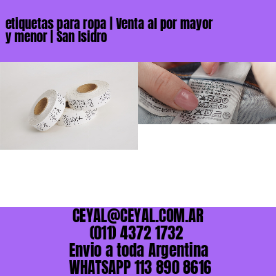 etiquetas para ropa | Venta al por mayor y menor | San Isidro