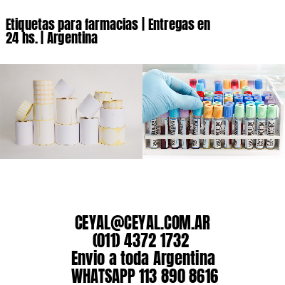 Etiquetas para farmacias | Entregas en 24 hs. | Argentina