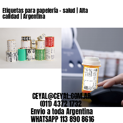 Etiquetas para papelería - salud | Alta calidad | Argentina