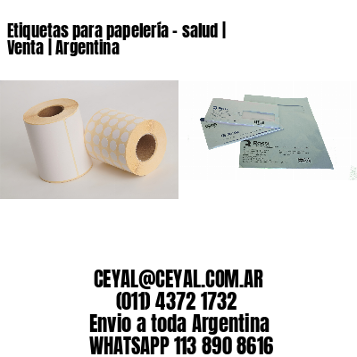 Etiquetas para papelería - salud | Venta | Argentina