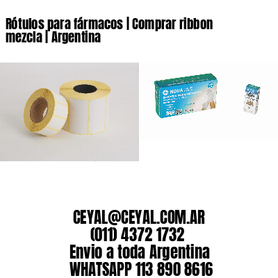 Rótulos para fármacos | Comprar ribbon mezcla | Argentina